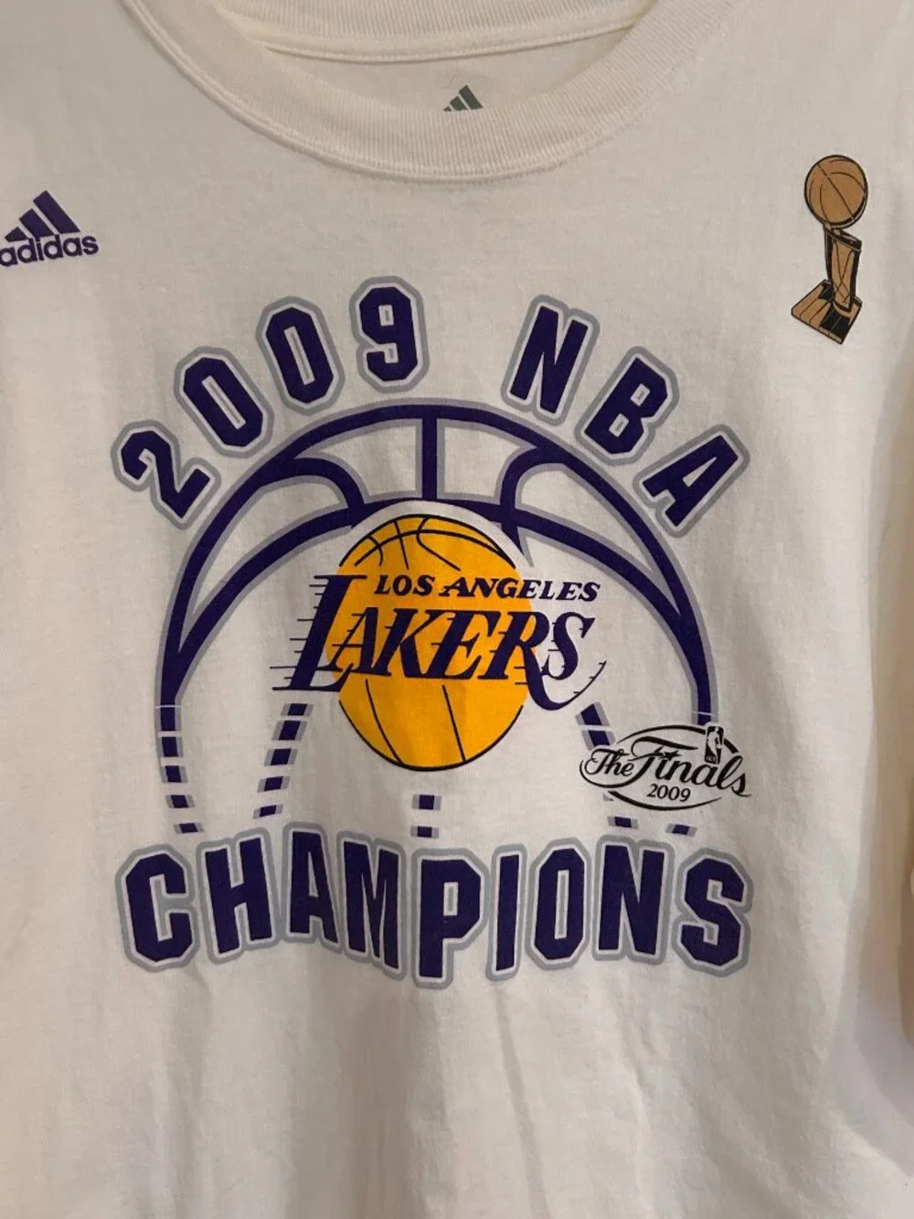 Los Angeles Lakers 2009 NBA Champions Short-Sleeve T-shirt Adidas 2XL